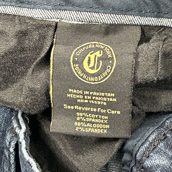 Cultura Jeans Men's Relaxed Fit 46 x 32 Dark Wash Distressed Denim Straight Leg - Picture 6 of 7